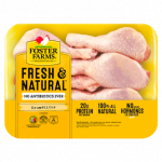 Foster Farms Fresh & Natural Chicken Drumsticks, 20g Protein per 4 oz Serving