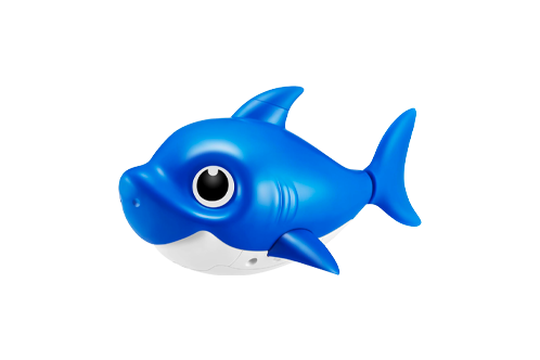 Robo Alive Junior Baby Shark New Silicon Fins Version Swimming Daddy Shark (Blue) by ZURU