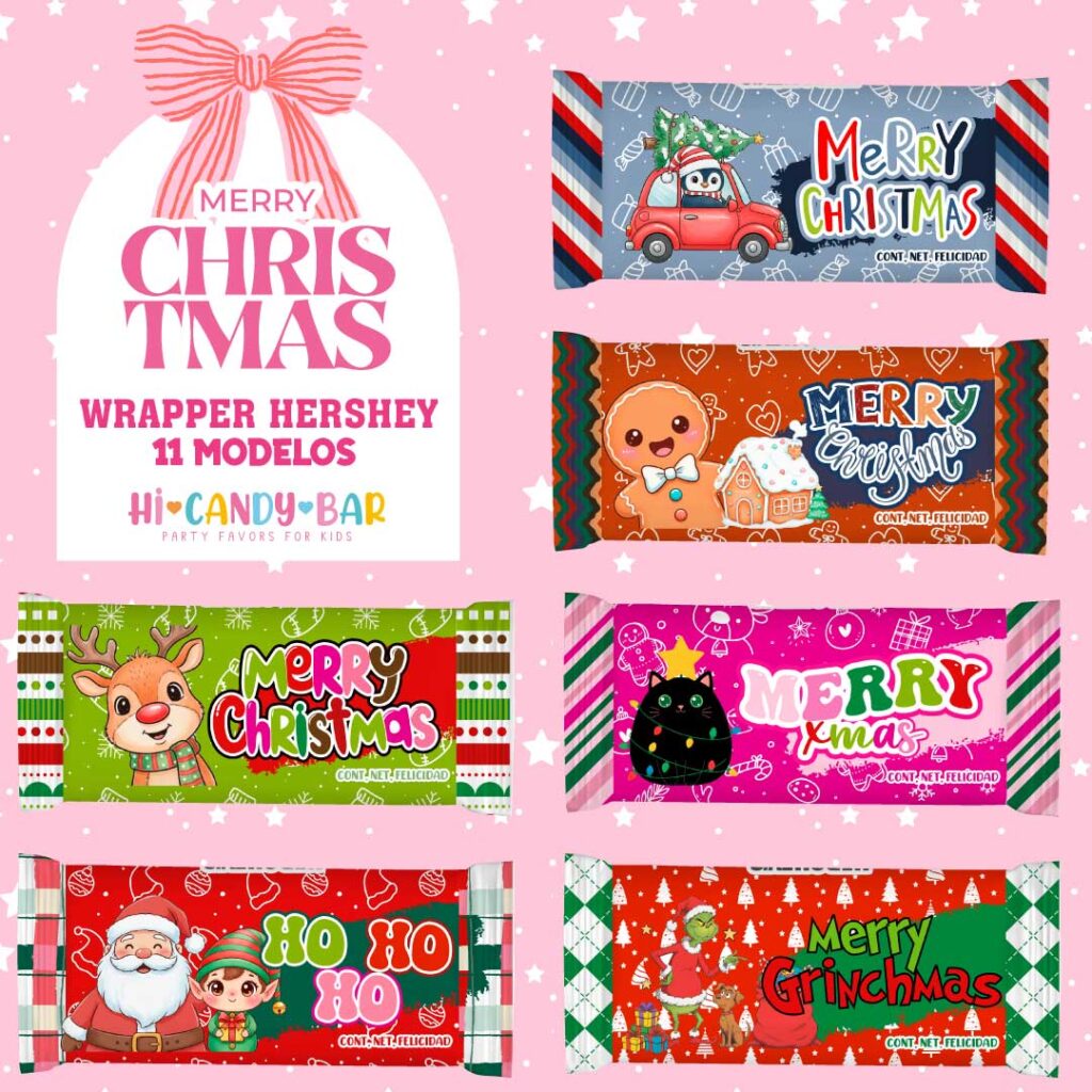 Christmas Wrapper 2025 Pack Wrapper Hershey Christmas Collection – Hi Candy Bar